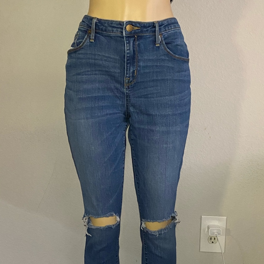 curvy skinny blue jeans SIZE 12